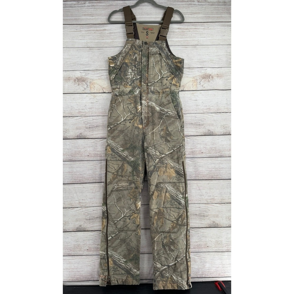 RedHead Silent-Hide Bib Overalls Mens S Camo Realtree Thermolite Insulated
